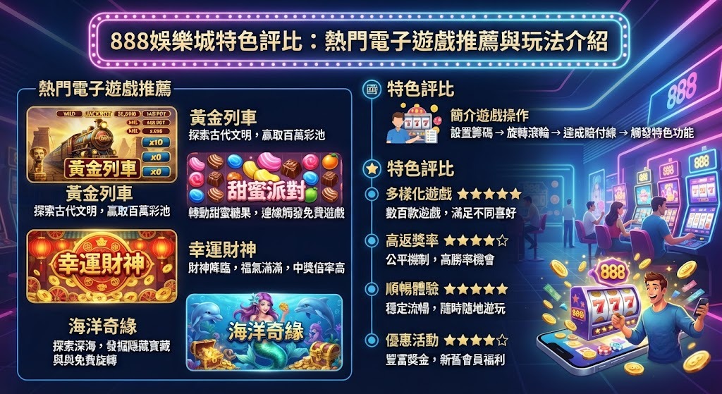 探索 888 娛樂城最夯電子遊戲！